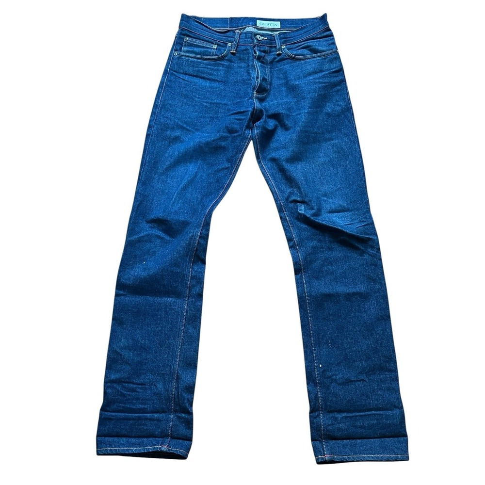 Gustin Selvedge Jeans Men Workwear California Straight Fit, Size 33
